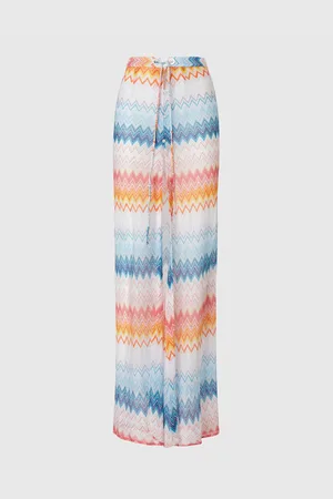 Missoni Falda larga en mezcla de viscosa lamé en zig zag con cordón, Mujer, , Talla: M