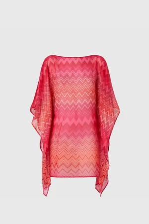 Missoni Caftán corto de seda estampado con mangas anchas, Mujer, , Talla: M