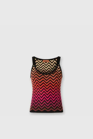 Missoni Cesta de algodón y viscosa chevron degradado, Mujer, , Talla: 40