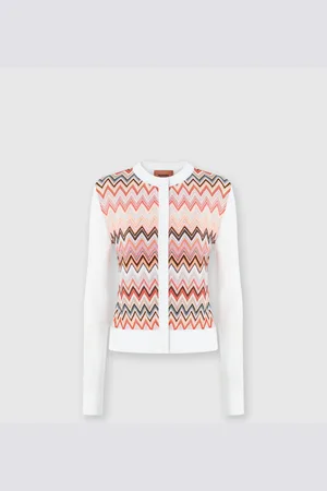 Missoni Cárdigan de mezcla de viscosa con aplicación de chevron, Mujer, , Talla: 40