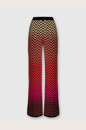 Missoni Pantalón recto con motivo de chevron degradado, Mujer, , Talla: 40