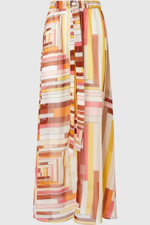 Missoni Falda larga cubierta de seda estampada con cierre delantero, Mujer, , Talla: 40