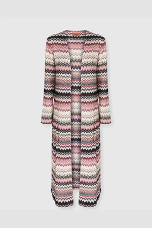 Missoni Cárdigan con estampado en zigzag dentado lamé y cuello en V, Mujer, , Talla: 40