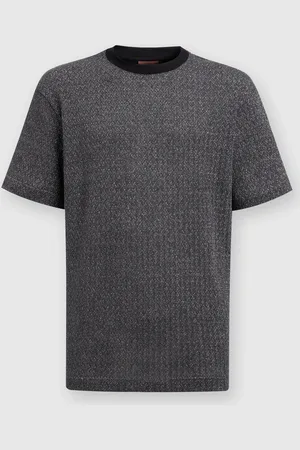 Missoni Camiseta Lamé de algodón y viscosa en zig zag, Hombre, & Multicolor, Talla: M