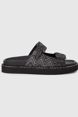 Missoni Sandalias con doble banda en tejido en zig zag, Hombre, , Talla: 40