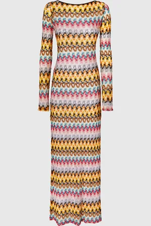 Missoni Vestido largo de encaje de viscosa lamé con espalda descubierta, Mujer, , Talla: 40