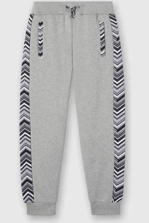 Missoni Pantalón de chándal de algodón con inserciones en zigzag, Niño, , Talla: 12