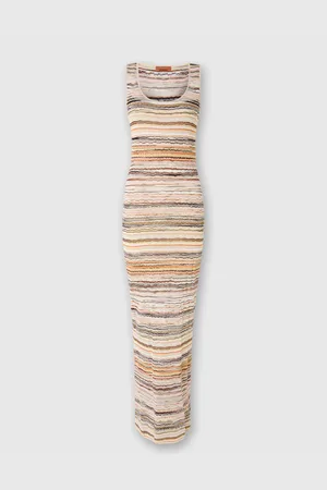 Missoni Vestido largo de viscosa lamé con motivo de ondas, Mujer, , Talla: 40
