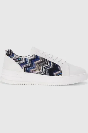 Missoni Zapatillas con inserto de tejido en zigzag, Hombre, , Talla: 40