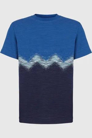 Missoni Camiseta de algodón con cuello redondo y zigzag flameado, Hombre, , Talla: M