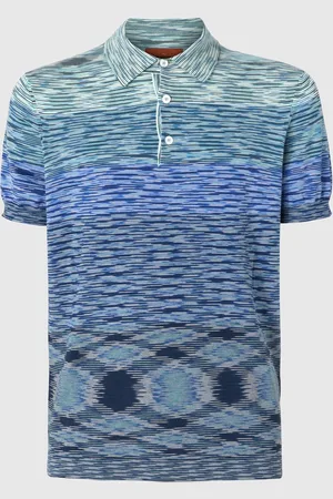 Missoni Polo de punto flameado de algodón degradado, Hombre, & Verde, Talla: 48