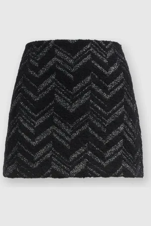 Missoni Minifalda bouclé con motivo de chevron lamé, Mujer, & Multicolor, Talla: 40