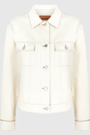 Missoni Chaqueta vaquera con inserciones griegas en zigzag, Mujer, , Talla: 38