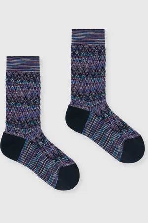 Missoni Calcetines de algodón Chevron, Mujer, , Talla: L