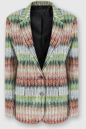 Missoni Blazer de punto en zig zag degradado con lentejuelas, Mujer, , Talla: 40