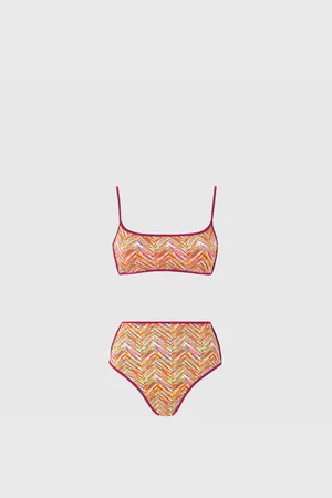 Missoni Bikini reversible con estampado y braguita alta, Mujer, , Talla: 40