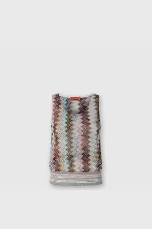 Missoni Top sin mangas con motivo flameado en zigzag lamé, Mujer, , Talla: 40