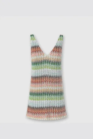 Missoni Vestido corto de punto en zig zag degradado con lentejuelas, Mujer, , Talla: 40
