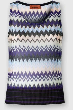 Missoni Top sin mangas de viscosa lamé en zig zag, Mujer, , Talla: 38