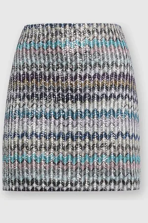 Missoni Falda de lentejuelas en zig zag, Mujer, , Talla: 40