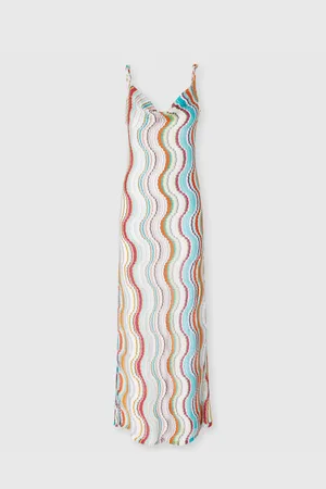 Missoni Vestido largo encubierto con motivo de ondas lamé, Mujer, , Talla: 40