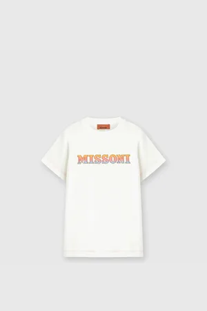 Missoni Camiseta de cuello redondo de puro algodón, Niña, & Multicolor, Talla: 10