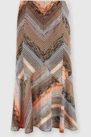 Missoni Falda midi de lamé acampanada con efecto patchwork, Mujer, , Talla: 40