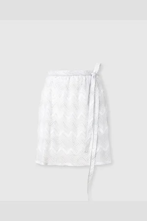 Missoni Minifalda envolvente en viscosa lamé en zig zag, Mujer, , Talla: 40