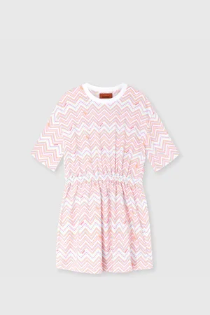Missoni Vestido con estampado zigzag y cintura elástica, Niña, , Talla: 10