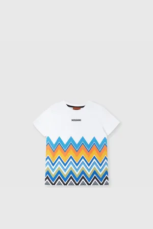 Missoni Camiseta de cuello redondo con maxi estampado en zigzag, Niño, , Talla: 10