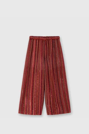 Missoni Pantalones palazzo de viscosa y lamé con motivo chevron., Niña, , Talla: 10