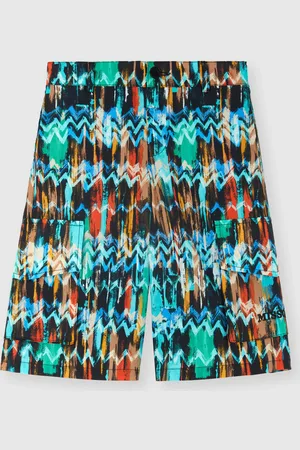 Missoni Pantalones cortos de 100 % algodón con estampado zig-zag pintado y bolsillos laterales., Niño, , Talla: 10