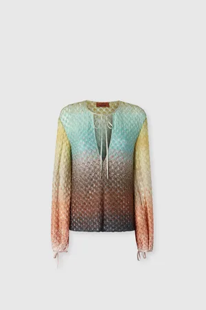 Missoni Blusa de encaje degradado con escote en V, Mujer, , Talla: 40