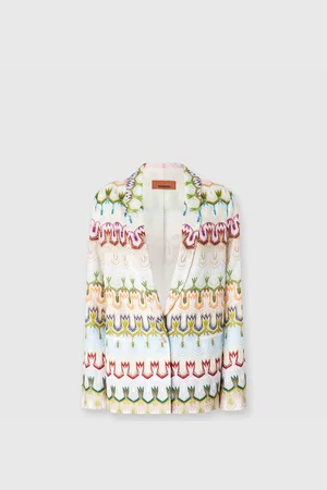 Missoni Blazer de una sola botonadura de encaje de viscosa, Mujer, , Talla: 40