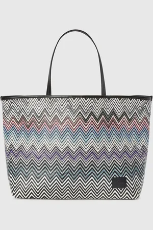 Missoni Shopper de algodón en zig zag con asas dobles, Mujer, , Talla: UNIC