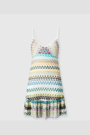 Missoni Mini vestido sin mangas con falda con volantes de encaje, Mujer, , Talla: 40