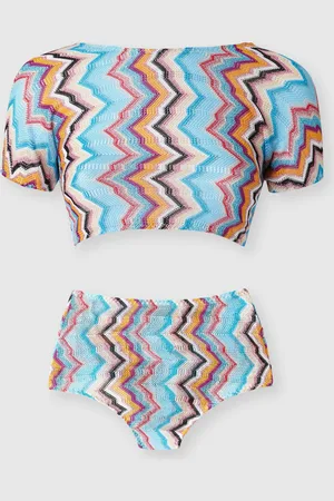 Missoni Bikini con top tipo t-shirt y motivo zig zag, Mujer, , Talla: 40