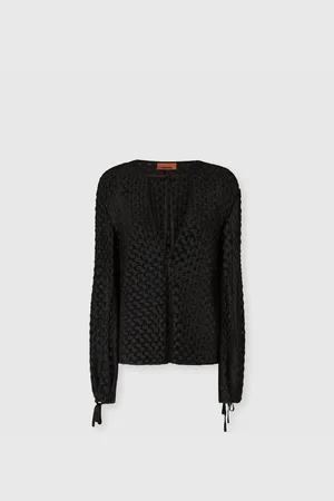 Missoni Blusa con escote en V y manga larga de encaje, Mujer, , Talla: 40