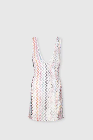 Missoni Copricostume corto con escote en V y lentejuelas, Mujer, , Talla: 42