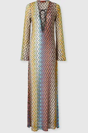 Missoni Caftán largo con motivo zig zag, Mujer, , Talla: 40
