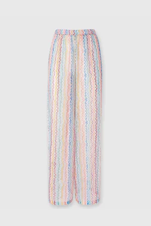 Missoni Pantalones palazzo con motivo de zig zag, Mujer, , Talla: 40