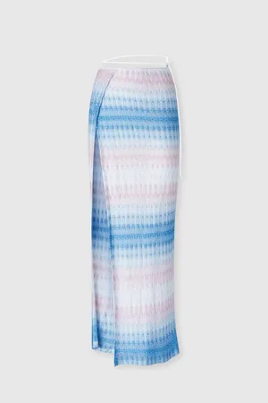 Missoni Falda larga pareo en encaje degradado, Mujer, & Rosa, Talla: S