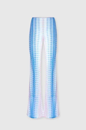 Missoni Pantalón de cintura baja en encaje degradado, Mujer, & Rosa, Talla: 40