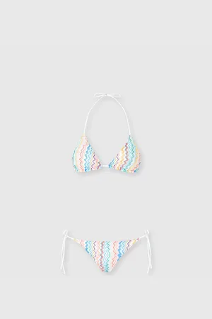 Missoni Bikini clásico con motivo de zig zag, Mujer, , Talla: 40