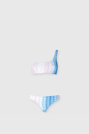 Missoni Bikini monospalla con encaje degradado, Mujer, & Rosa, Talla: 40