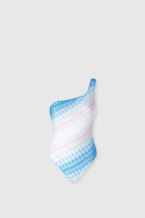 Missoni Bañador monospalla de viscosa y lamé, Mujer, & Rosa, Talla: 40