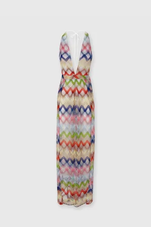 Missoni Mono largo en mezcla de viscosa y malla, Mujer, , Talla: 40