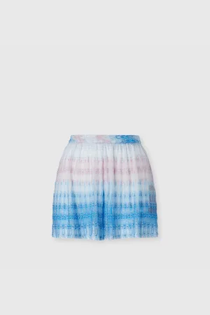 Missoni Shorts de encaje con el icónico motivo de zig zag, Mujer, & Rosa, Talla: 40