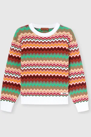 Missoni Suéter de cuello redondo con punto en chevron, Niño, , Talla: 10