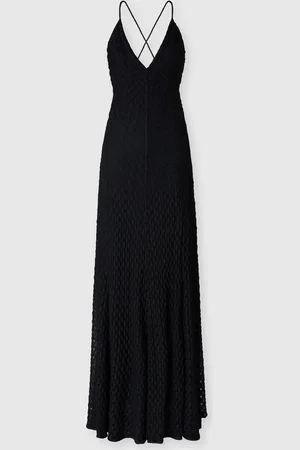 Missoni Vestido largo de viscosa con escote en V en encaje, Mujer, , Talla: 40